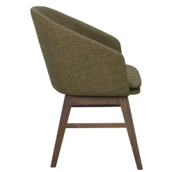 Wohnen Grüner Armlehnenstuhl halbrund - Ohio (2er Set)