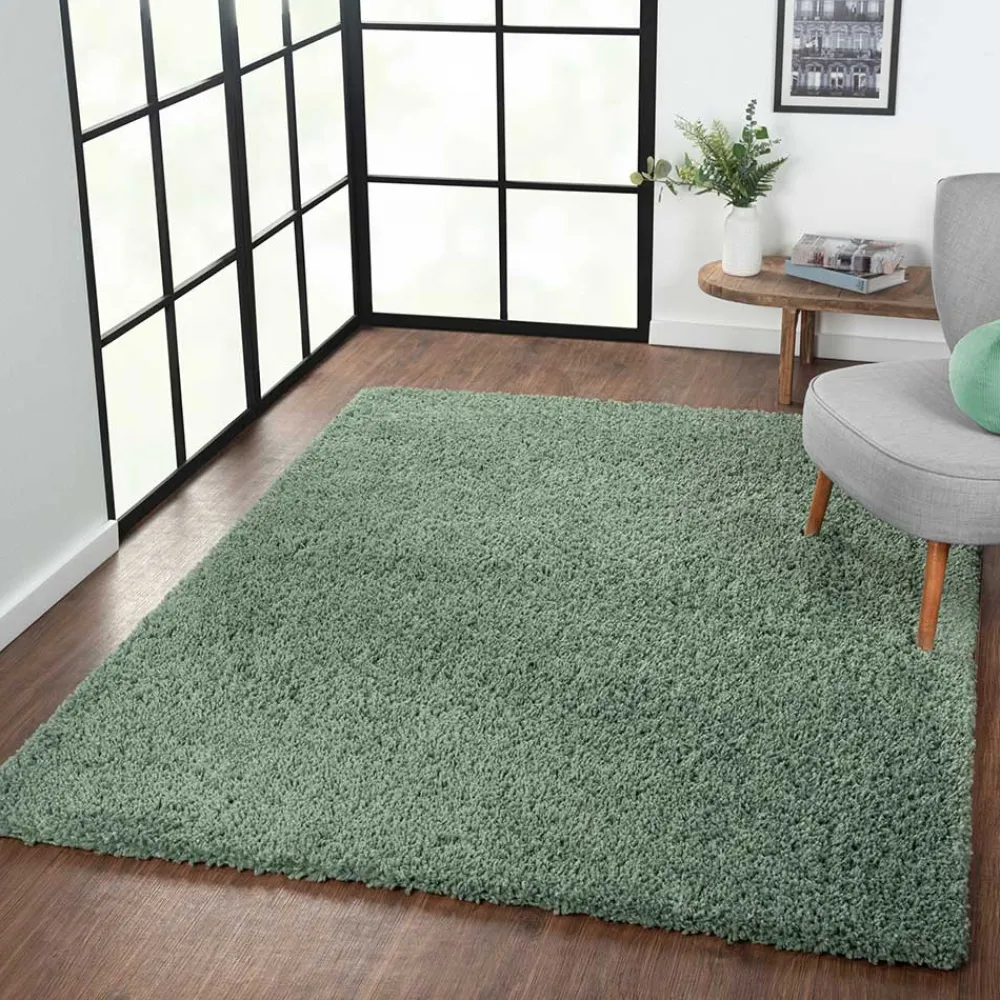 Wohnen Grüner Läufer Teppich mit hohem Flor - Lura