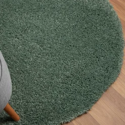 Wohnen Teppiche*Grüner Teppich mit 4 cm Hochflor - Pereza