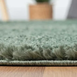 Wohnen Teppiche*Grüner Teppich mit 4 cm Hochflor - Pereza