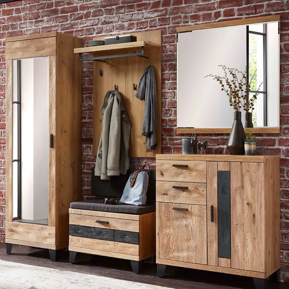 Wohnen Große Flureinrichtung als Set - Elprisca (fünfteilig)