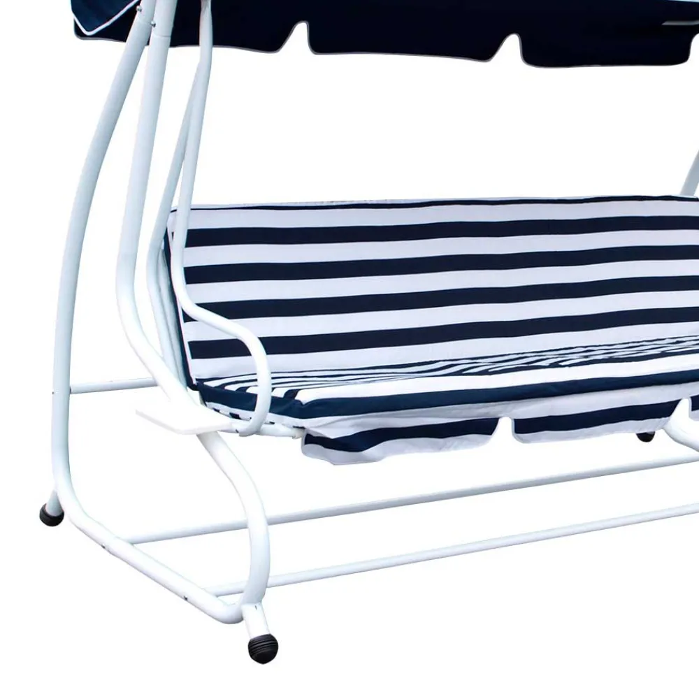 Wohnen Große Hollywoodschaukel Kasaryn in Blau & Weiß