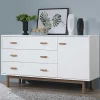 Wohnen Küchenschränke|Sideboards*Große Kombi-Kommode in Weiß mit Eiche - Savuta