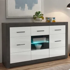 Wohnen Wohnzimmer Komplett*Große Wohnmöbel Kombi modern - Istensa (sechsteilig)