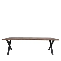 Wohnen Schwarze Möbel|Naturholzmöbel*Großer Esszimmertisch aus Eiche Rauchfarben - Isabelon