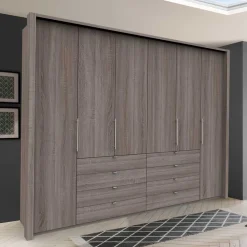 Wohnen Kleiderschränke|Kleiderschränke*Großer Kleiderschrank im Holzlook foliert - Crenba