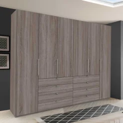 Wohnen Kleiderschränke|Kleiderschränke*Großer Kleiderschrank im Holzlook foliert - Crenba