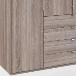 Wohnen Kleiderschränke|Kleiderschränke*Großer Kleiderschrank im Holzlook foliert - Crenba