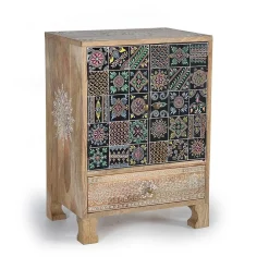 Wohnen Landhausmöbel|Boho Style Möbel*Großer Nachtschrank mit Doppeltür - Fenezian