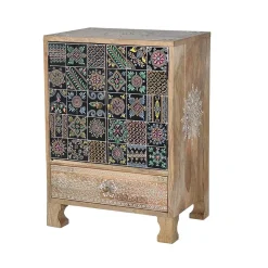 Wohnen Landhausmöbel|Boho Style Möbel*Großer Nachtschrank mit Doppeltür - Fenezian