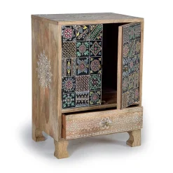 Wohnen Landhausmöbel|Boho Style Möbel*Großer Nachtschrank mit Doppeltür - Fenezian