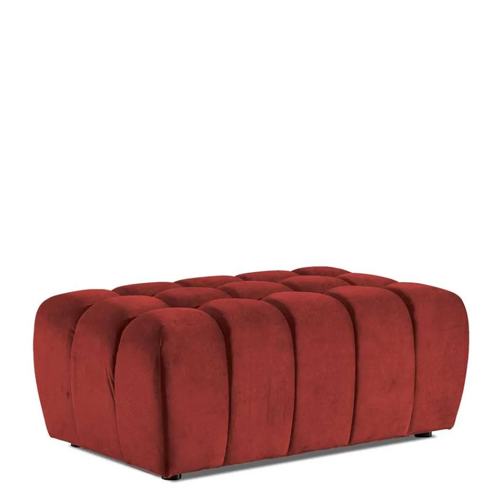 Wohnen Barhocker|Hocker*Großer Polsterhocker in Rot - Yallaz