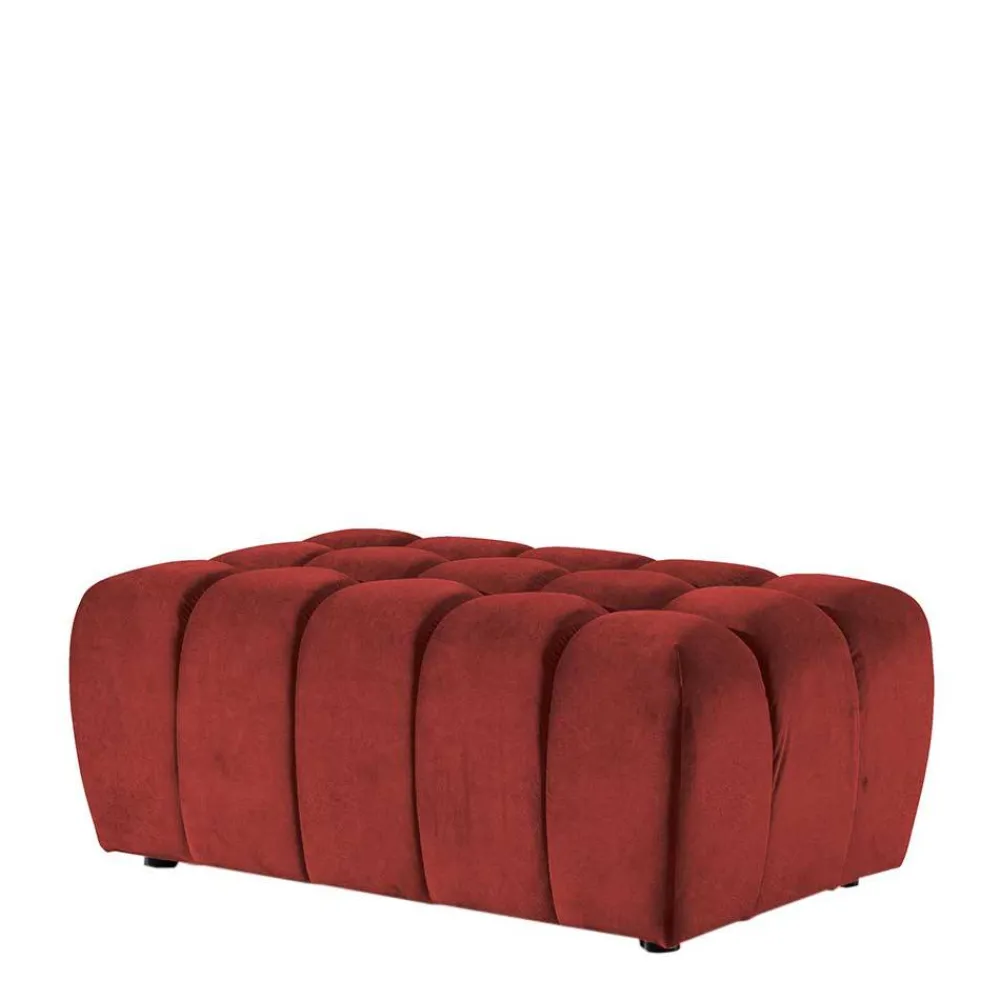 Wohnen Barhocker|Hocker*Großer Polsterhocker in Rot - Yallaz