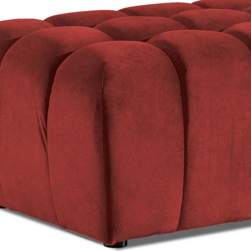 Wohnen Barhocker|Hocker*Großer Polsterhocker in Rot - Yallaz