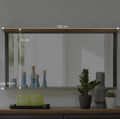 Wohnen Großer Wandspiegel mit 142 cm Breite - Thumbs