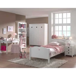 Wohnen Kindermöbel|Jugendzimmer Komplett*Großes Mädchenzimmer Set Grandory in Weiß (fünfteilig)