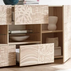 Wohnen Sideboards & Kommoden|Sideboards & Kommoden*Großes Sideboard in Eiche Sonoma Dekor - Bielvas I