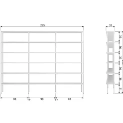 Wohnen Großes Stauraum Regalsystem in Weiß - Leyma
