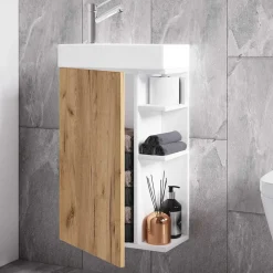 Wohnen Schränke|Badschränke*Gäste Bad Waschtisch mit Regal & Tür - Coloniale