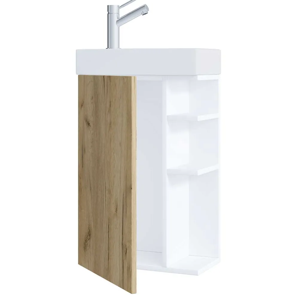 Wohnen Schränke|Badschränke*Gäste Bad Waschtisch mit Regal & Tür - Coloniale