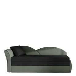 Wohnen Schlafsofas*Gästebett Recamiere in Grau und Schwarz - Viko