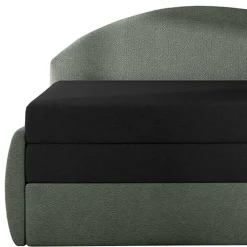 Wohnen Schlafsofas*Gästebett Recamiere in Grau und Schwarz - Viko