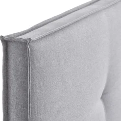 Wohnen Betten|Betten*H3 Boxspringbett in Hellgrau Stoff & Chrom - Tuwedia