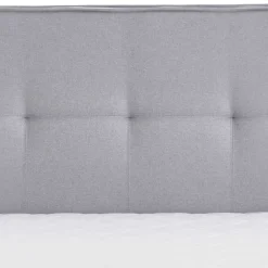 Wohnen Betten|Betten*H3 Boxspringbett in Hellgrau Stoff & Chrom - Tuwedia