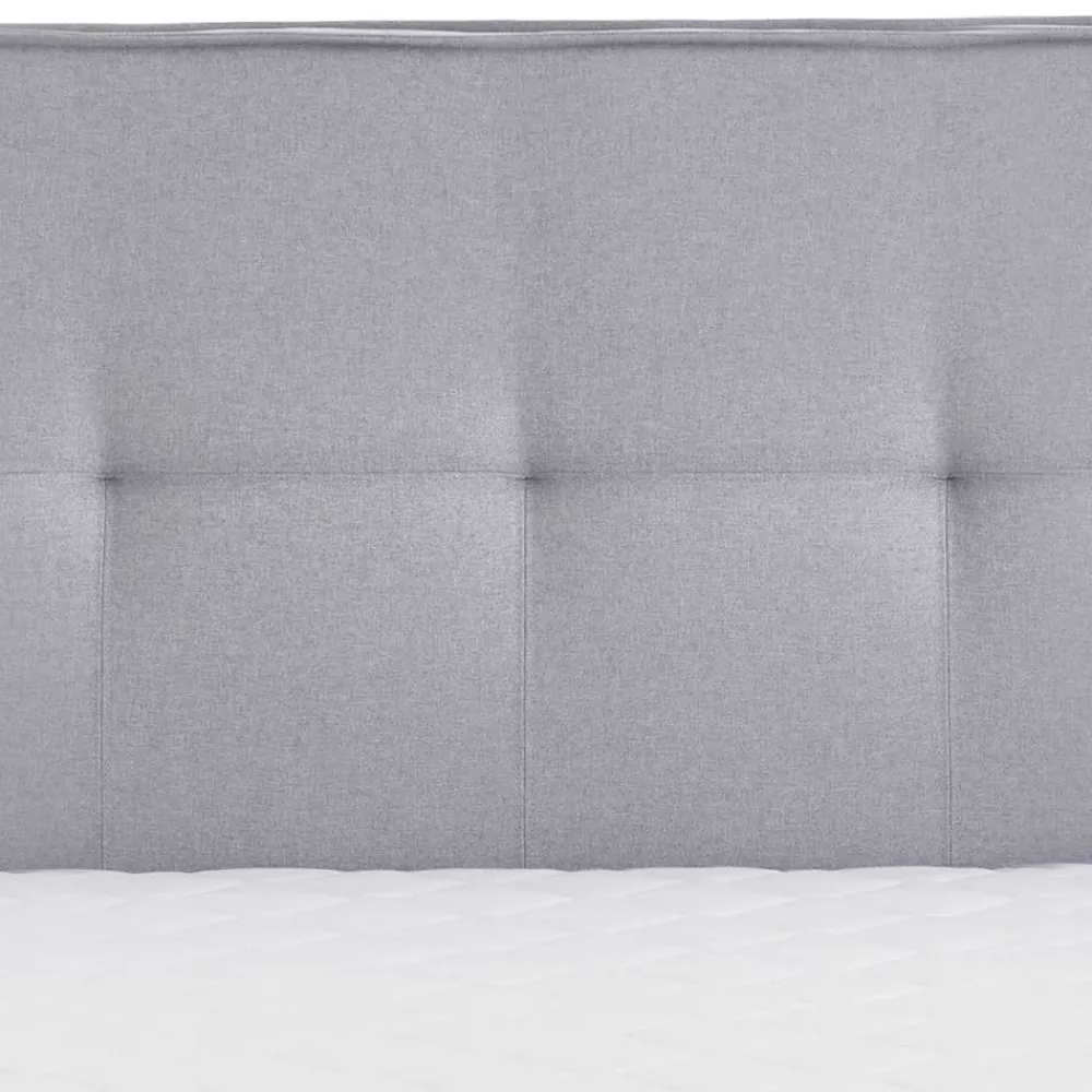 Wohnen Betten|Betten*H3 Boxspringbett in Hellgrau Stoff & Chrom - Tuwedia