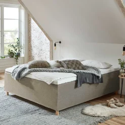 Wohnen Weiße Möbel|Betten*H3 Polsterbett in Creme & Natur - Suvanica