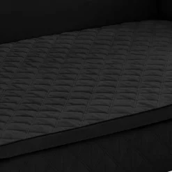 Wohnen Schlafsofas*H2 Schlafcouch mit Topper in Schwarz Stoff - Casmanian