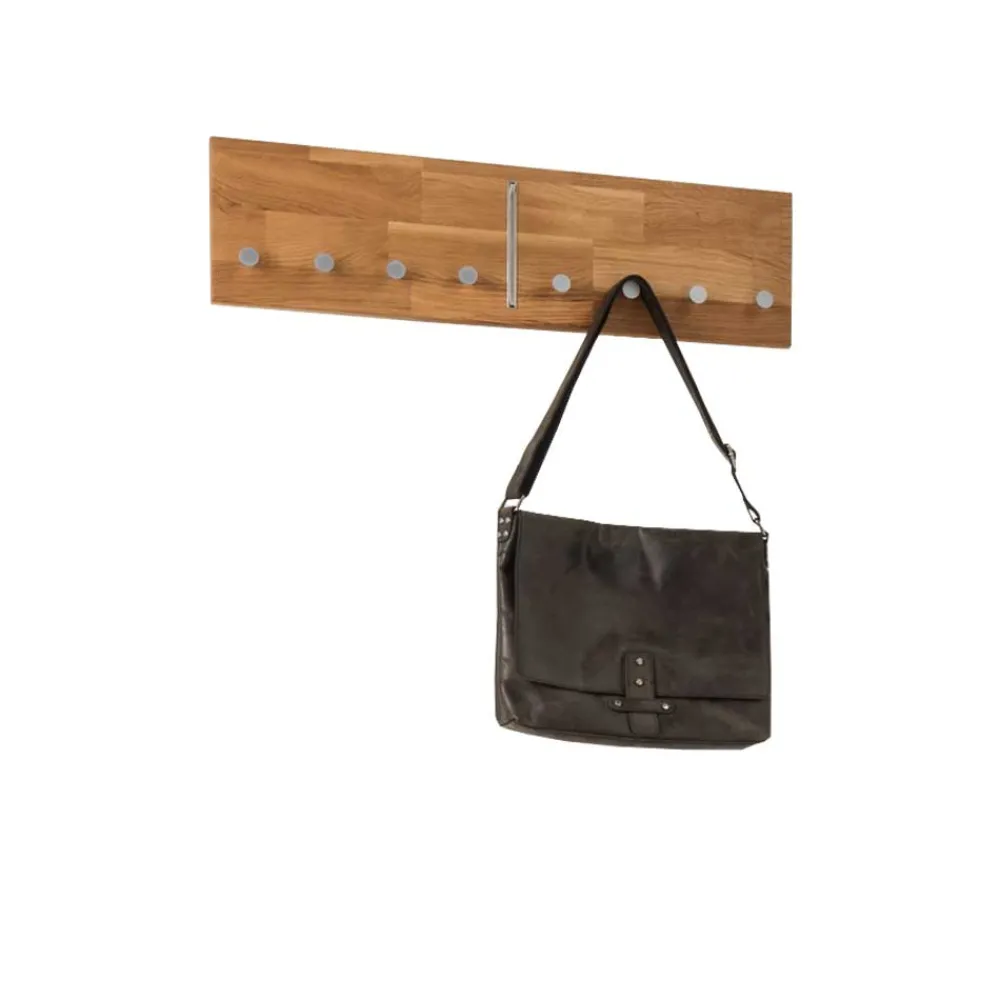 Wohnen Bürogarderoben*Hakenleiste Delvestra aus Wildeiche Massivholz