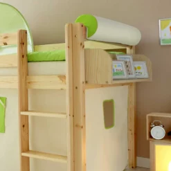 Wohnen Kindermöbel|Kinderbetten*Halbhochbett Standings aus Kiefer Massivholz