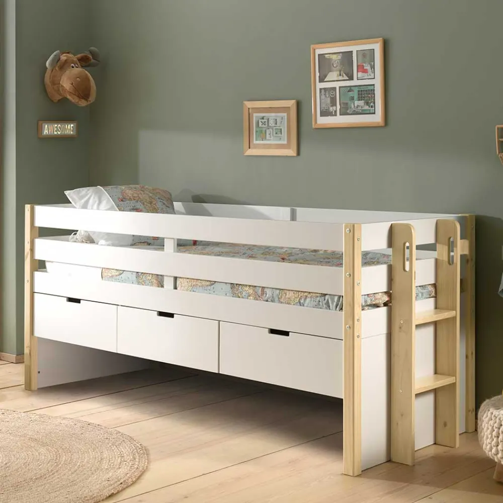 Wohnen Kinderbetten*Halbhohes Kinderbett als Kojenbett - Sharky