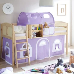 Wohnen Kindermöbel|Kinderbetten*Halbhohes Massivholzbett für Kinder aus Kiefer - Aront