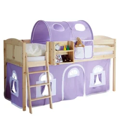 Wohnen Kindermöbel|Kinderbetten*Halbhohes Massivholzbett für Kinder aus Kiefer - Aront