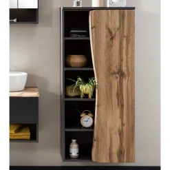 Wohnen Halboffener Badschrank in Wildeiche Optik - Breznia