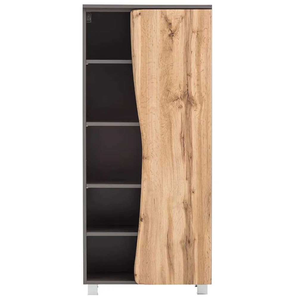 Wohnen Halboffener Badschrank in Wildeiche Optik - Breznia