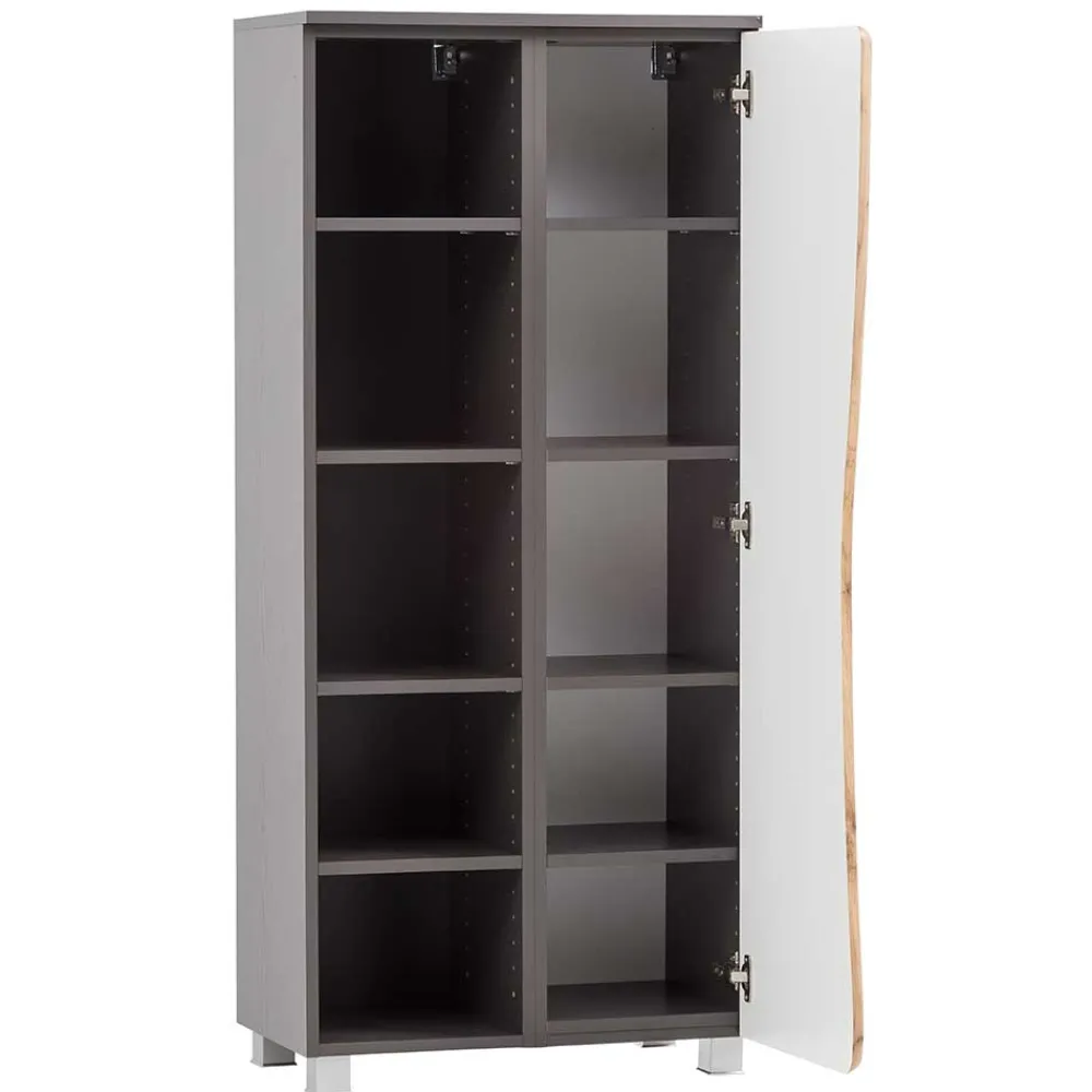 Wohnen Halboffener Badschrank in Wildeiche Optik - Breznia