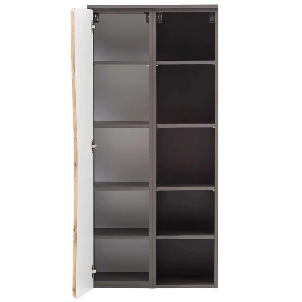 Wohnen Halboffener Badschrank in Wildeiche Optik - Breznia