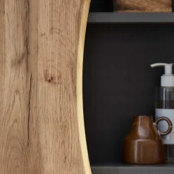 Wohnen Halboffener Badschrank in Wildeiche Optik - Breznia