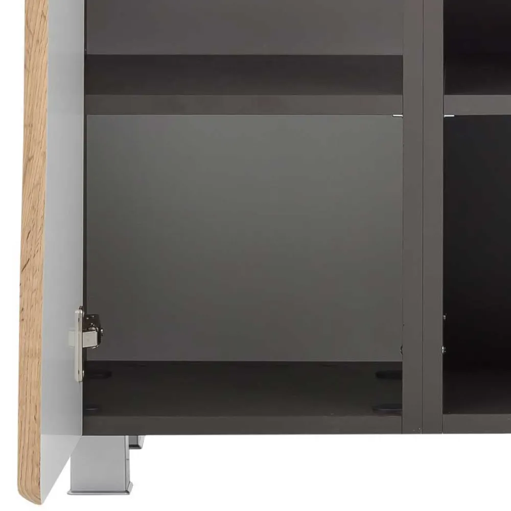 Wohnen Halboffener Badschrank in Wildeiche Optik - Breznia