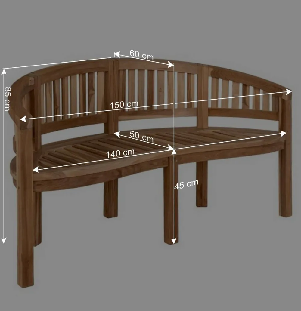 Wohnen Halbrunde Gartenbank mit drei Sitzplätzen - Starolin