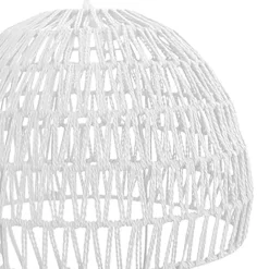 Wohnen Halbrunde Hängelampe im Scandi Style in Weiß - Biatrore