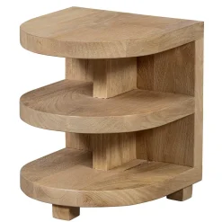 Wohnen Naturholzmöbel|Tische*Halbrunder Beistelltisch im Skandi Design - Fuxiata