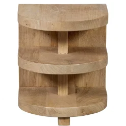 Wohnen Naturholzmöbel|Tische*Halbrunder Beistelltisch im Skandi Design - Fuxiata