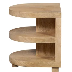 Wohnen Naturholzmöbel|Tische*Halbrunder Beistelltisch im Skandi Design - Fuxiata