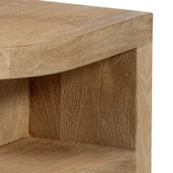 Wohnen Naturholzmöbel|Tische*Halbrunder Beistelltisch im Skandi Design - Fuxiata