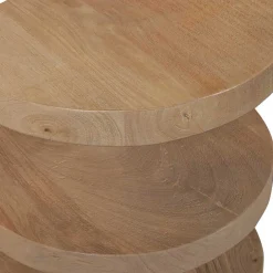 Wohnen Naturholzmöbel|Tische*Halbrunder Beistelltisch im Skandi Design - Fuxiata