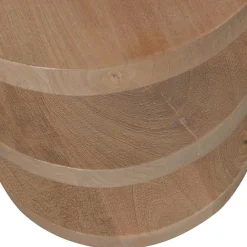 Wohnen Naturholzmöbel|Tische*Halbrunder Beistelltisch im Skandi Design - Fuxiata